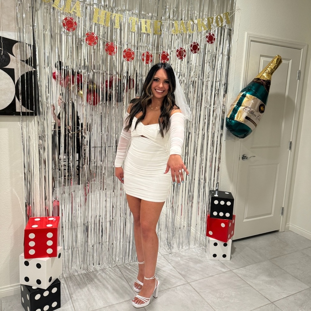 Michael Costello x REVOLVE Paola Mini Dress in White